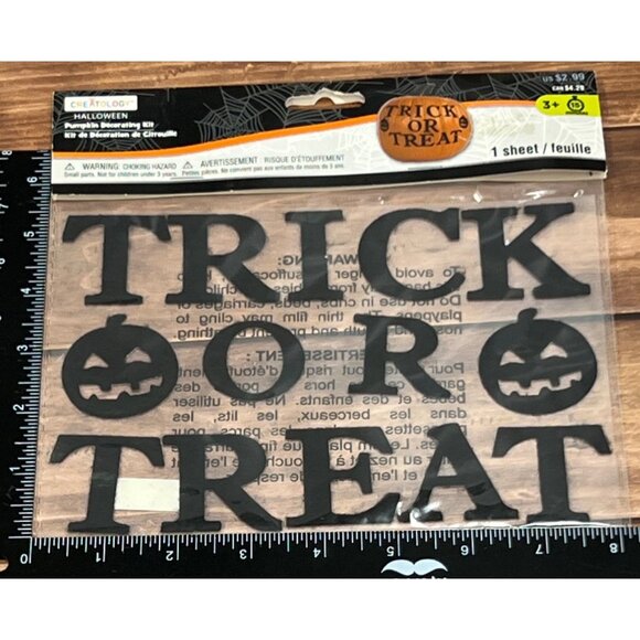 Halloween Trick Or Treat Felt Pumpkin decorating Stickers by Creatology - Picture 1 of 3